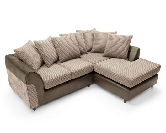 Harley Right Hand Facing Corner Sofa - Brown