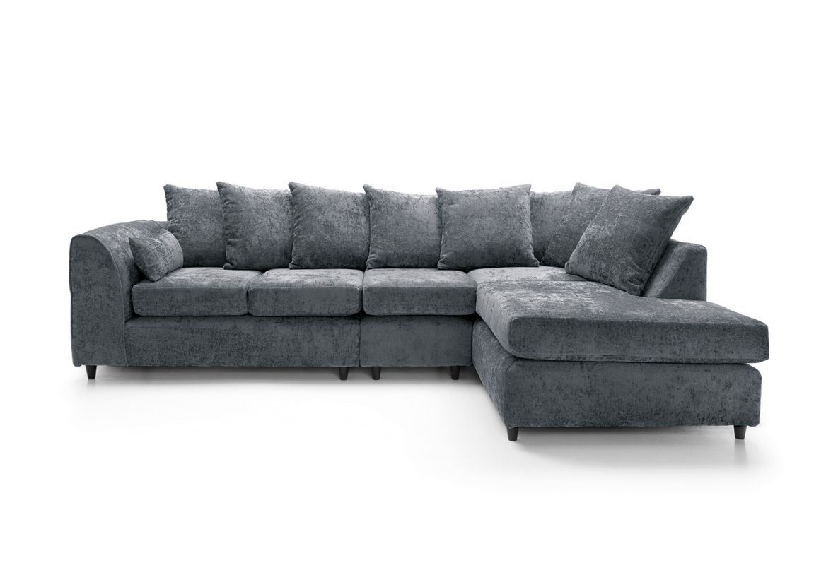 Heidi Right Hand Facing Corner Sofa Plus - Dark Grey