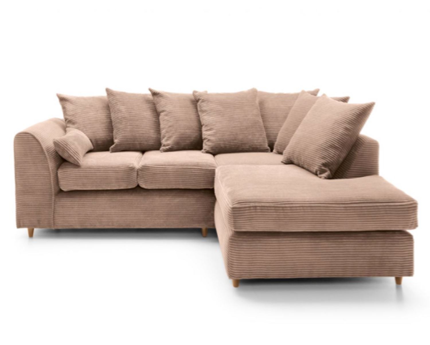 Tyler Right Hand Facing Corner Sofa - Brown