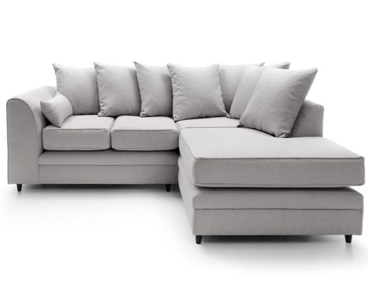 Daisy Right Hand Facing Corner Sofa - Light Grey