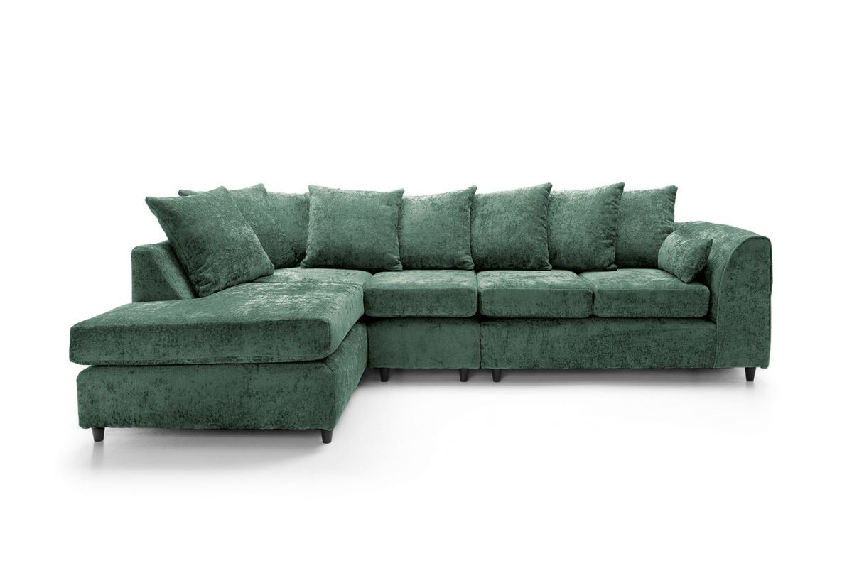Heidi Left Hand Facing Corner Sofa Plus - Rifle Green