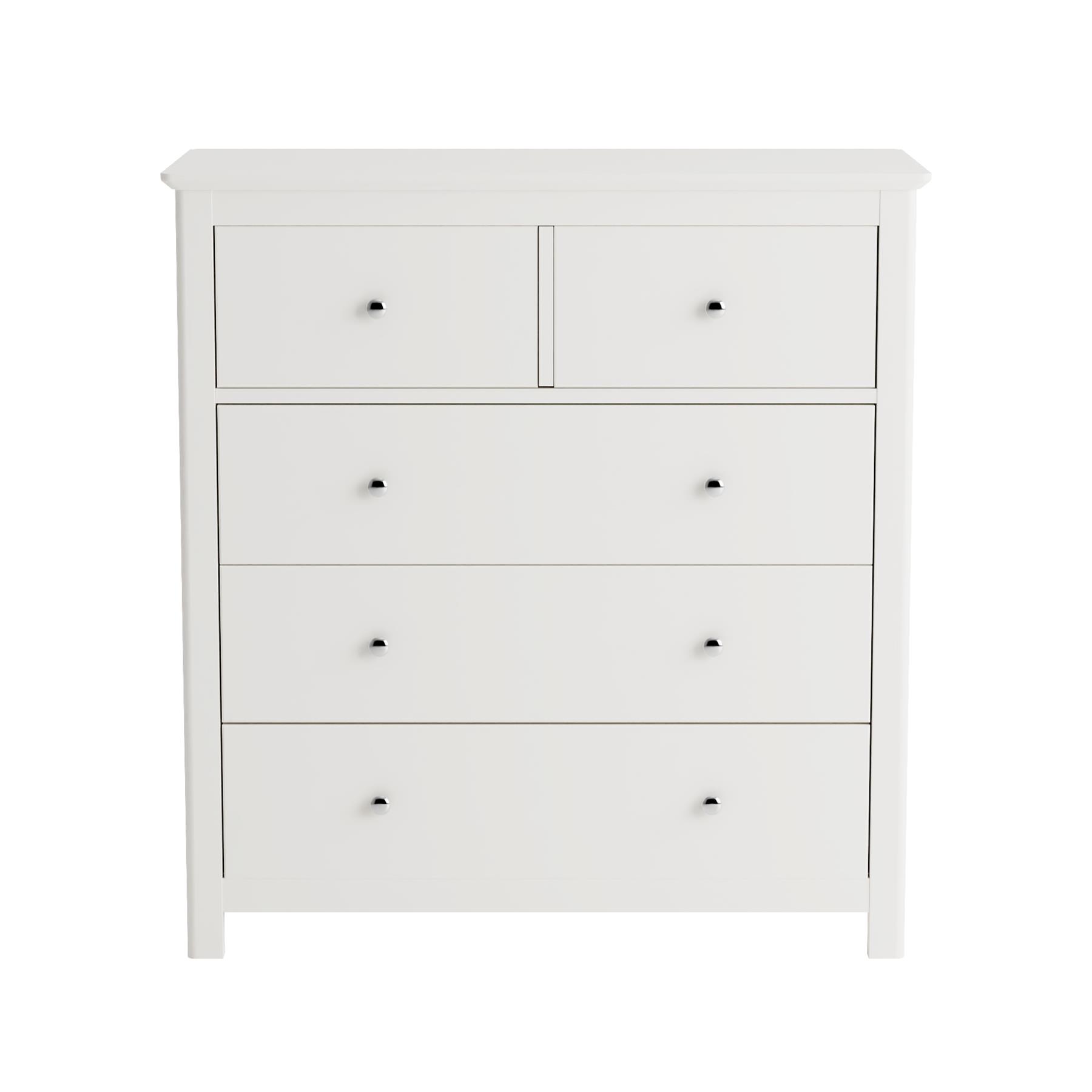 Nairn White 2+3 drawer chest of drawers