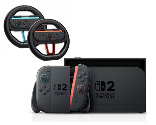 Nintendo Switch DSiLL Nintendo Switch 2 Console with Stealth Racing Wheels - Twin Pack