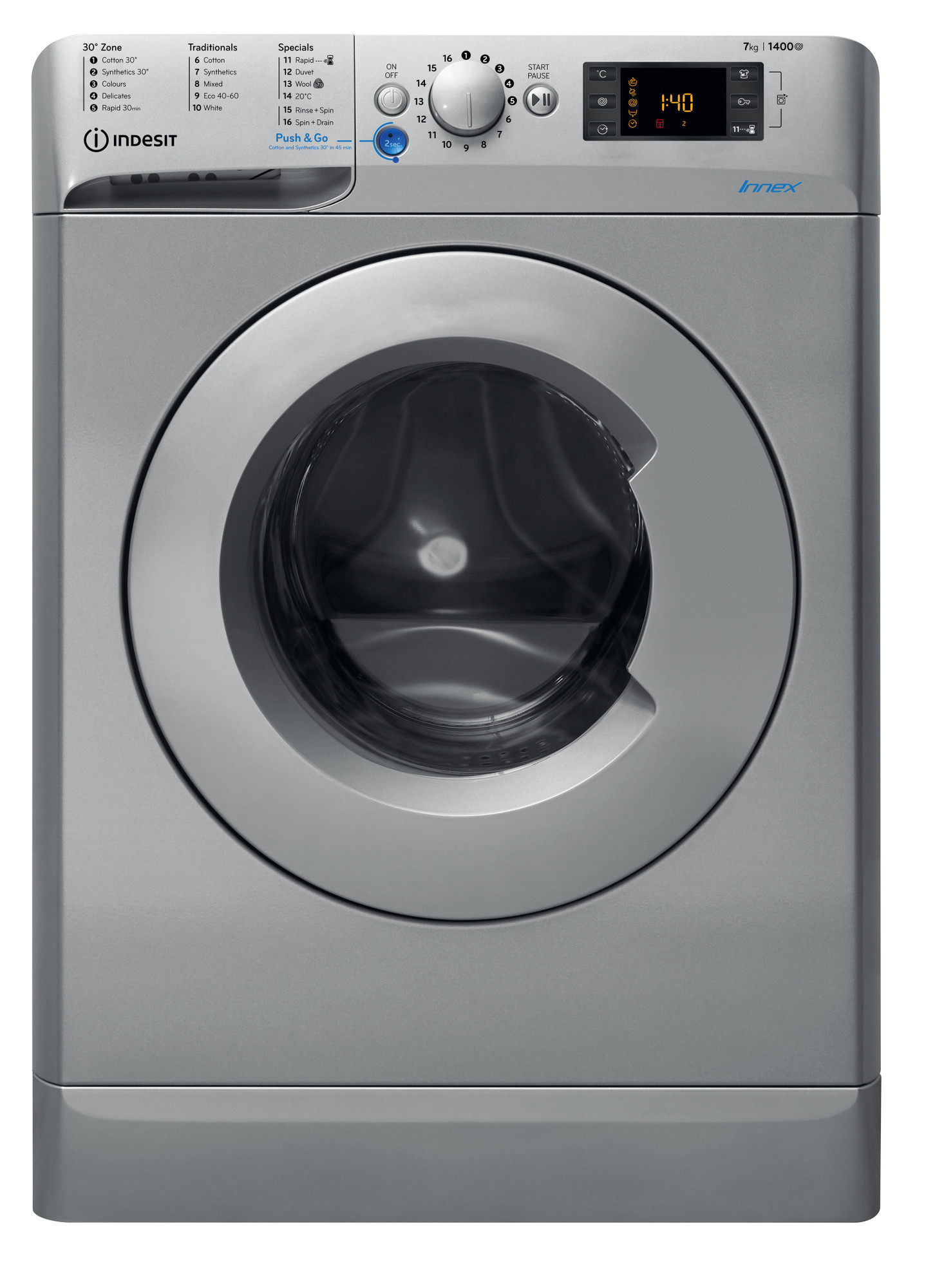 Freestanding front loading washing machine 7,0kg BWE 71452 S UK N